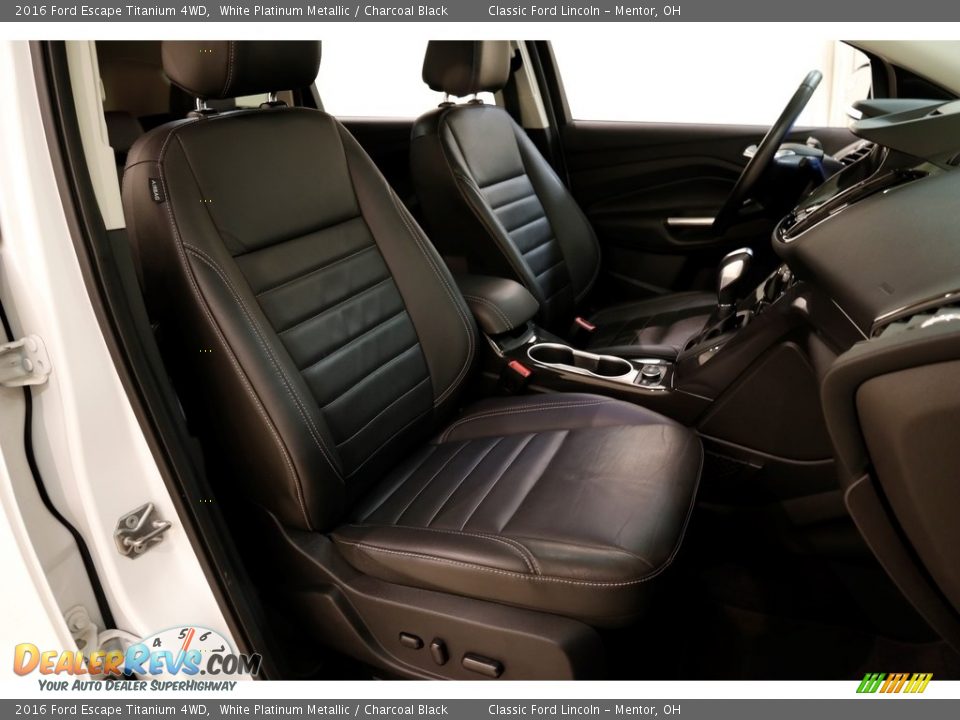 2016 Ford Escape Titanium 4WD White Platinum Metallic / Charcoal Black Photo #18