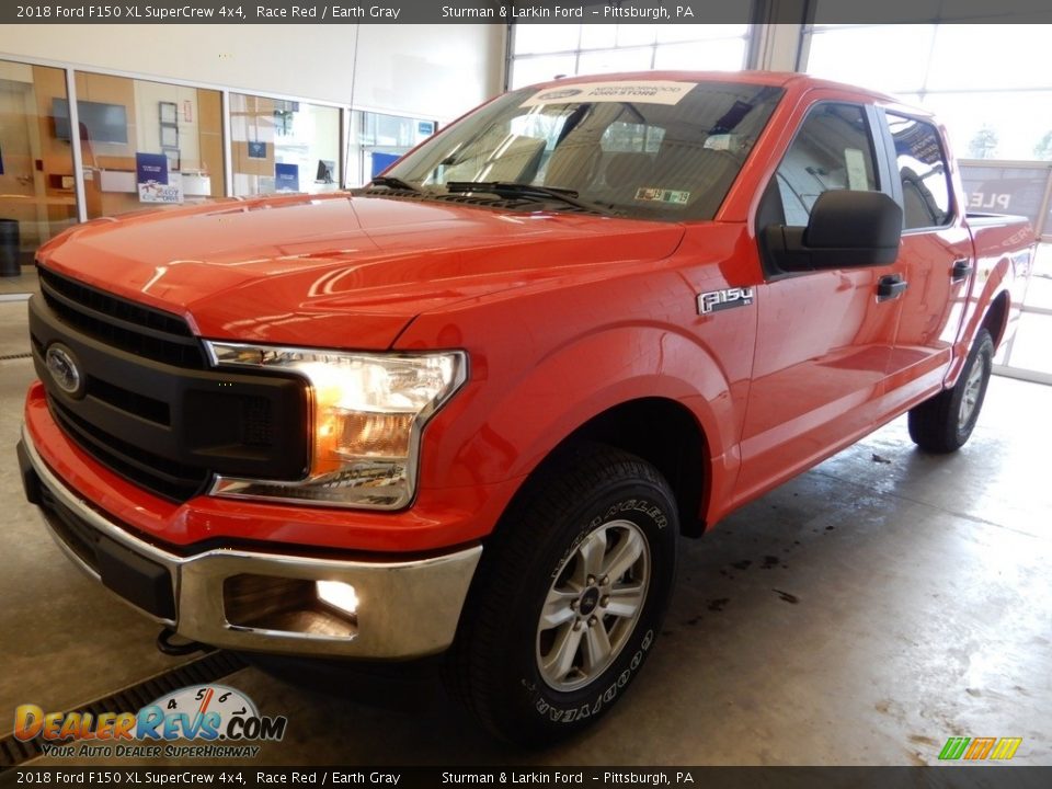 2018 Ford F150 XL SuperCrew 4x4 Race Red / Earth Gray Photo #4