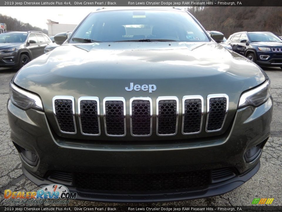 2019 Jeep Cherokee Latitude Plus 4x4 Olive Green Pearl / Black Photo #9