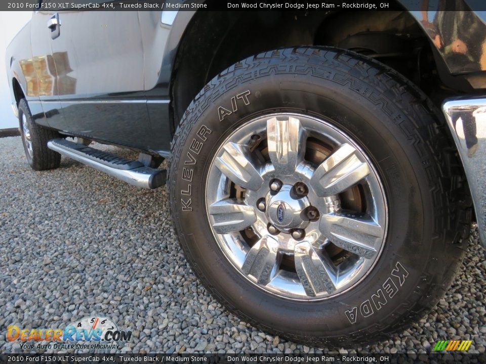 2010 Ford F150 XLT SuperCab 4x4 Tuxedo Black / Medium Stone Photo #3