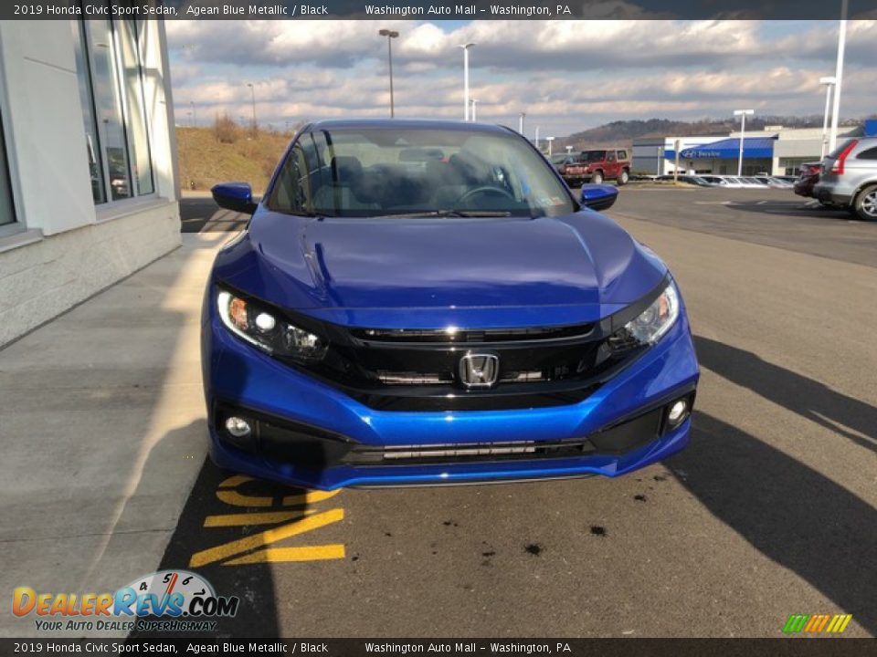 2019 Honda Civic Sport Sedan Agean Blue Metallic / Black Photo #4
