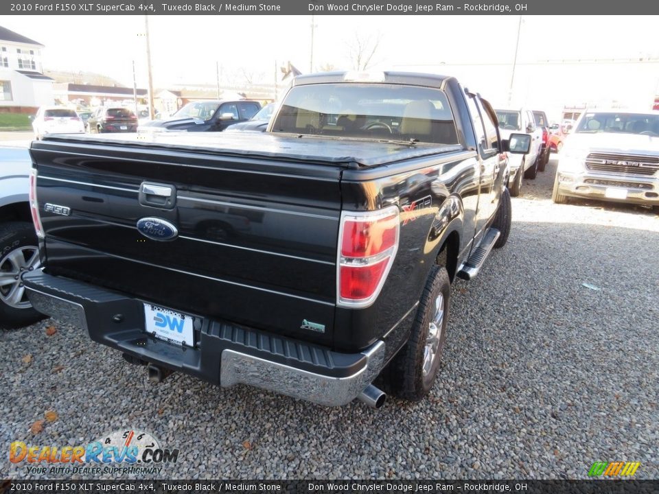 2010 Ford F150 XLT SuperCab 4x4 Tuxedo Black / Medium Stone Photo #13