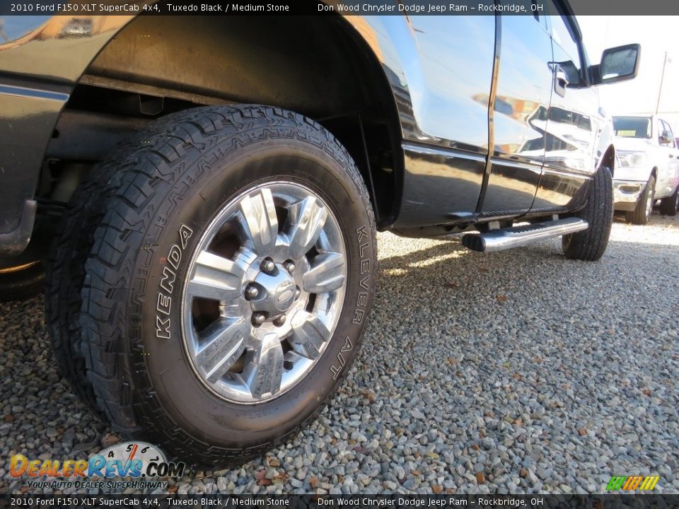 2010 Ford F150 XLT SuperCab 4x4 Tuxedo Black / Medium Stone Photo #14