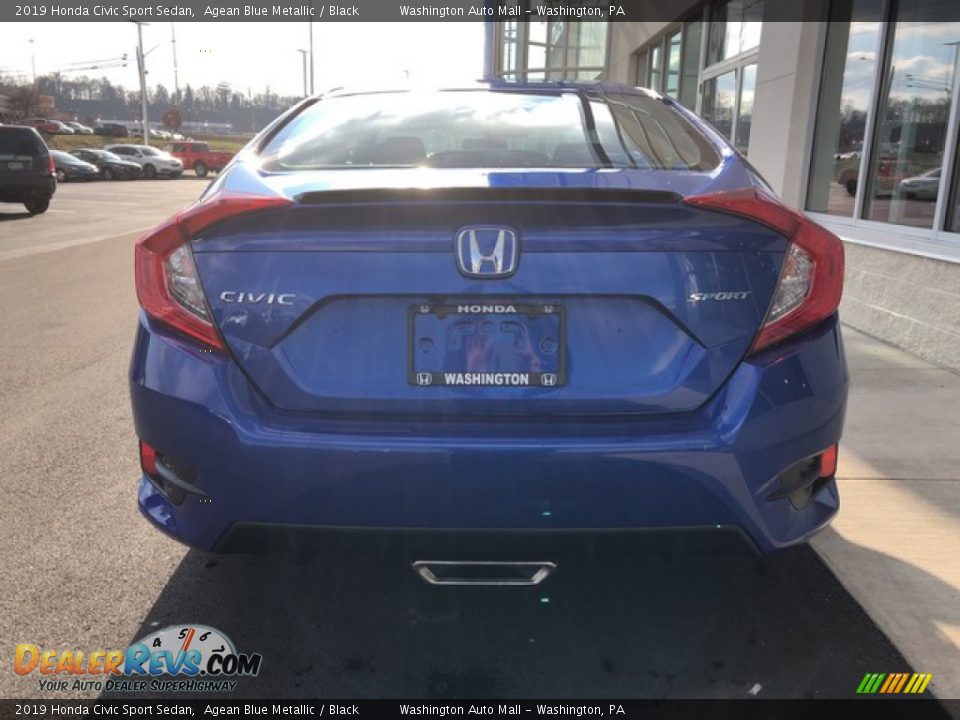 2019 Honda Civic Sport Sedan Agean Blue Metallic / Black Photo #7