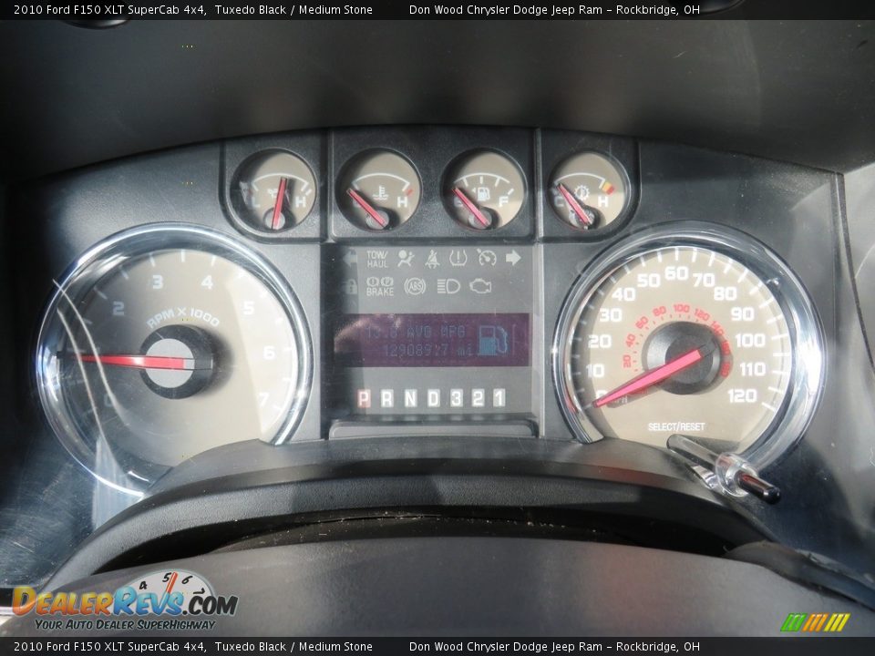 2010 Ford F150 XLT SuperCab 4x4 Tuxedo Black / Medium Stone Photo #15