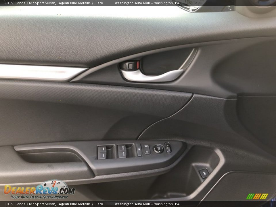 2019 Honda Civic Sport Sedan Agean Blue Metallic / Black Photo #12