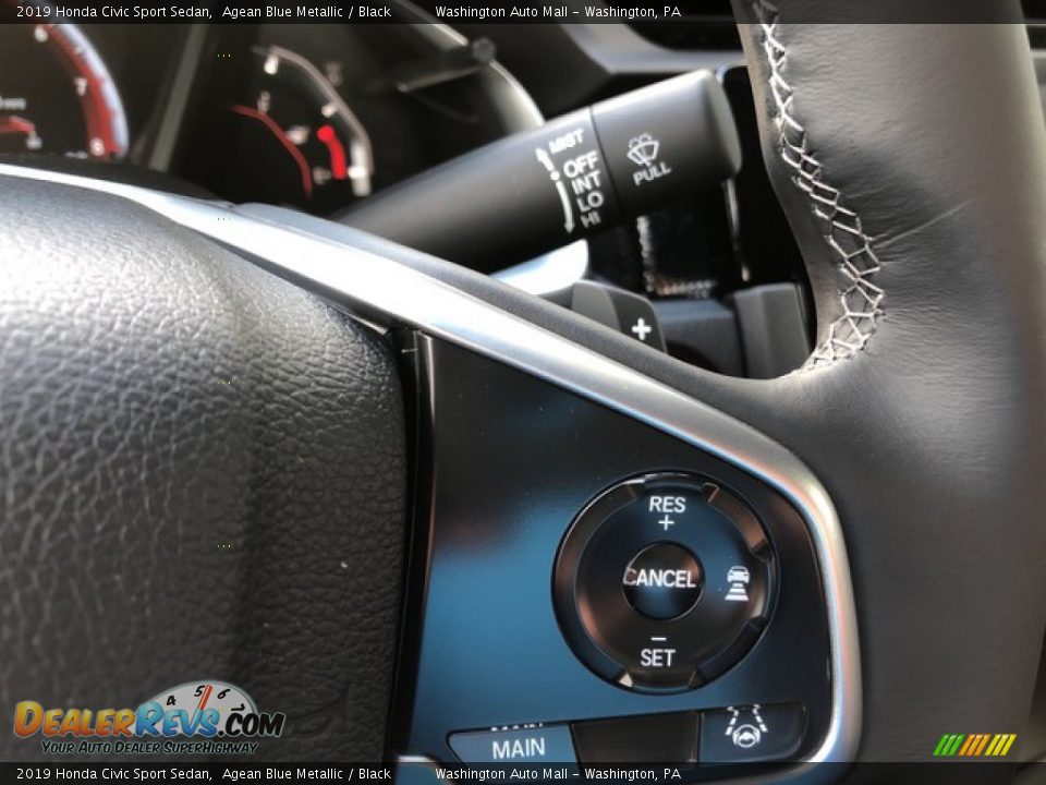 2019 Honda Civic Sport Sedan Agean Blue Metallic / Black Photo #16