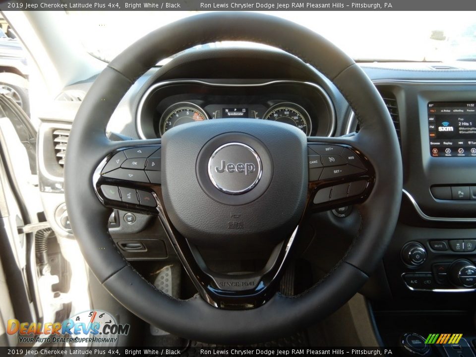 2019 Jeep Cherokee Latitude Plus 4x4 Bright White / Black Photo #17