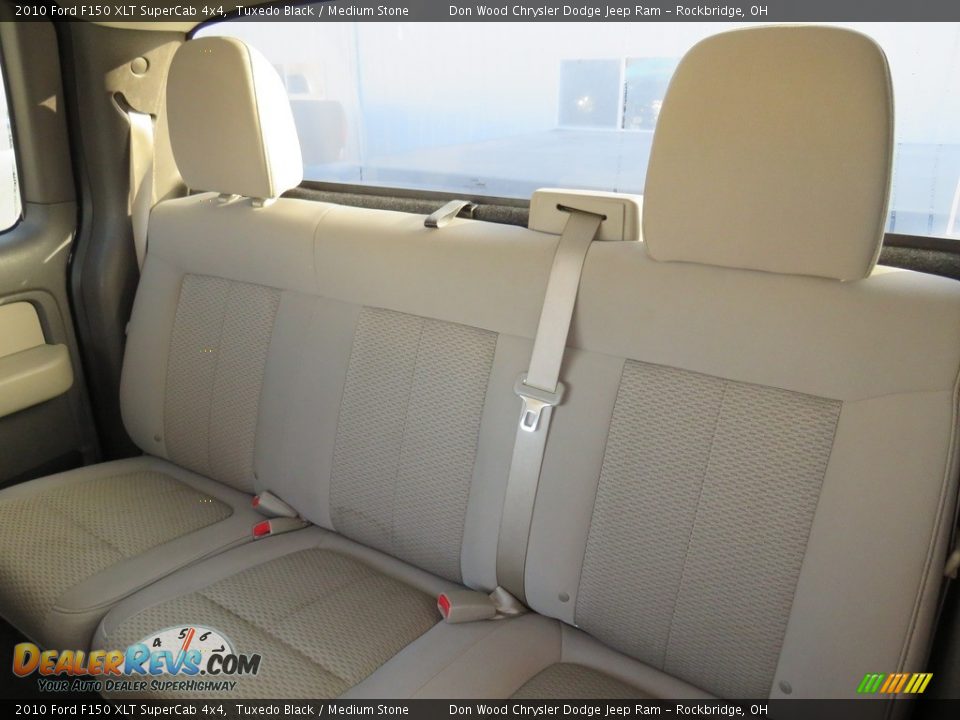 2010 Ford F150 XLT SuperCab 4x4 Tuxedo Black / Medium Stone Photo #25