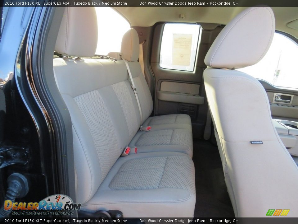2010 Ford F150 XLT SuperCab 4x4 Tuxedo Black / Medium Stone Photo #28