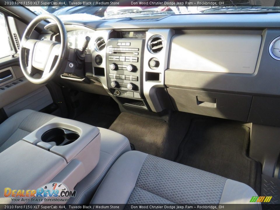 2010 Ford F150 XLT SuperCab 4x4 Tuxedo Black / Medium Stone Photo #30