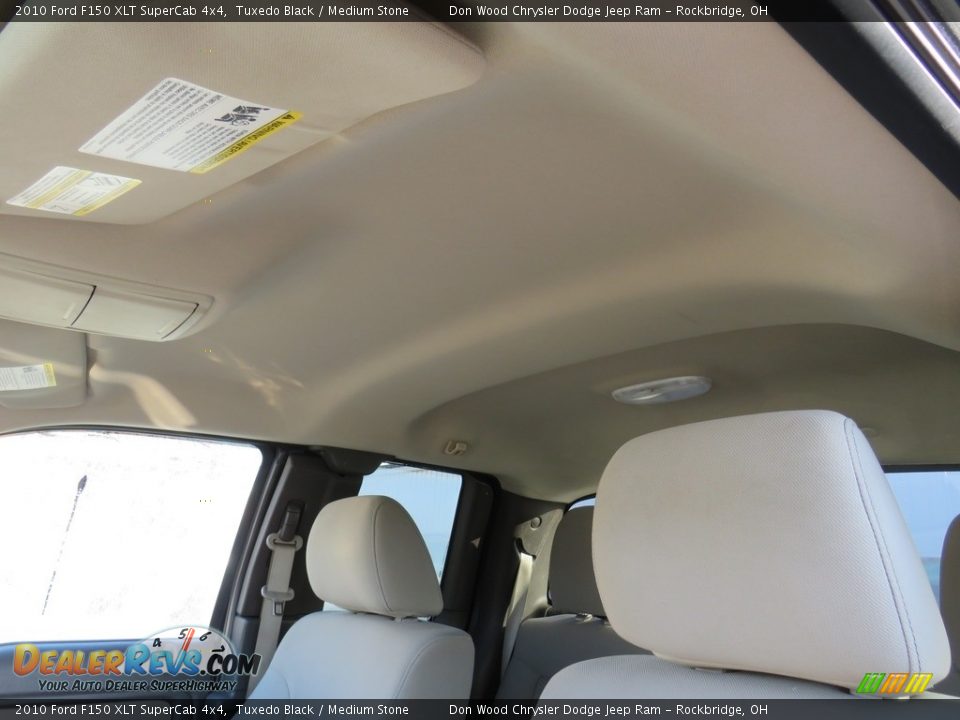 2010 Ford F150 XLT SuperCab 4x4 Tuxedo Black / Medium Stone Photo #34