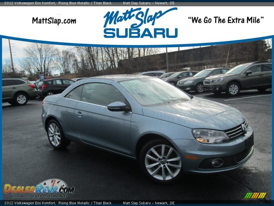 2012 Volkswagen Eos Komfort Rising Blue Metallic / Titan Black Photo #1
