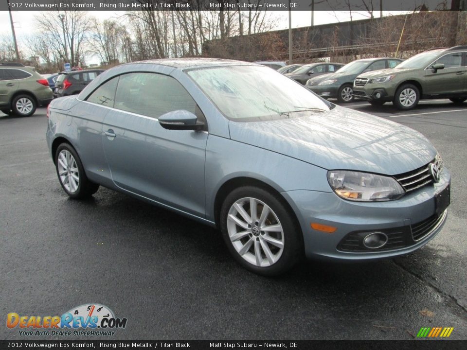 2012 Volkswagen Eos Komfort Rising Blue Metallic / Titan Black Photo #4