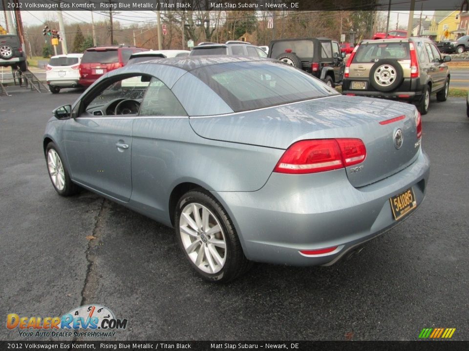 2012 Volkswagen Eos Komfort Rising Blue Metallic / Titan Black Photo #8