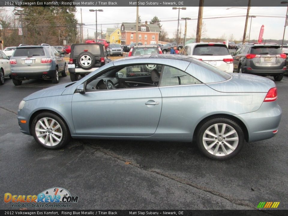 2012 Volkswagen Eos Komfort Rising Blue Metallic / Titan Black Photo #9