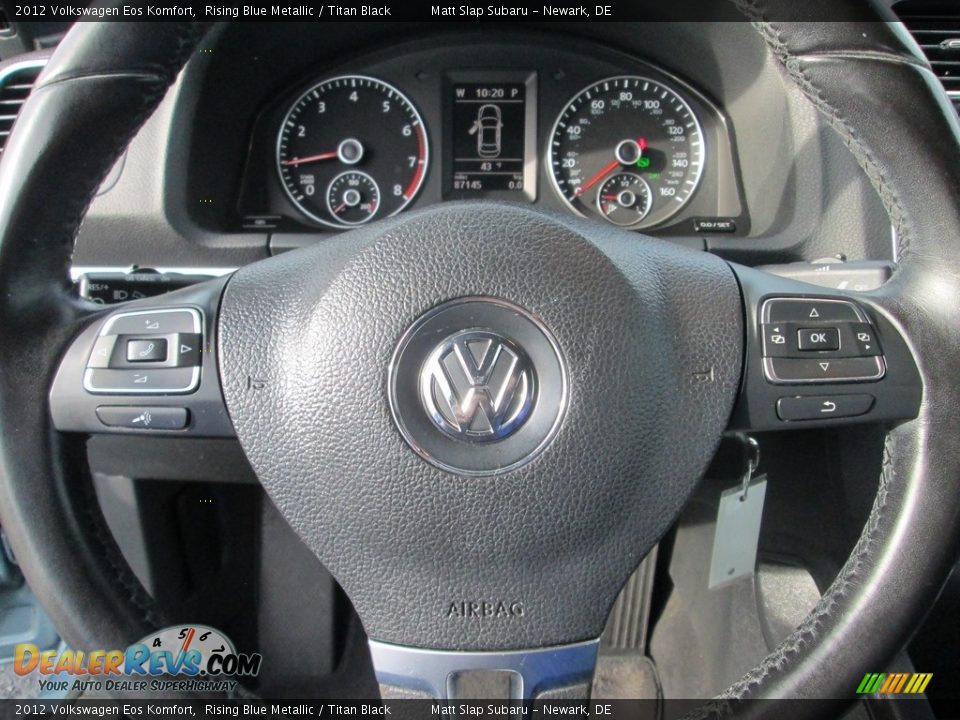 2012 Volkswagen Eos Komfort Rising Blue Metallic / Titan Black Photo #11