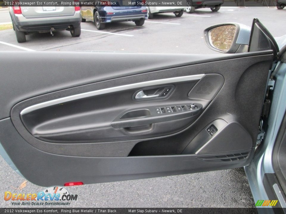 2012 Volkswagen Eos Komfort Rising Blue Metallic / Titan Black Photo #14