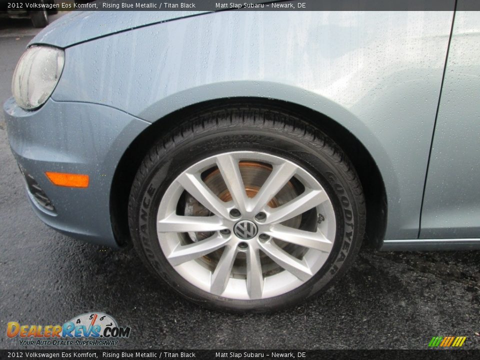2012 Volkswagen Eos Komfort Rising Blue Metallic / Titan Black Photo #20