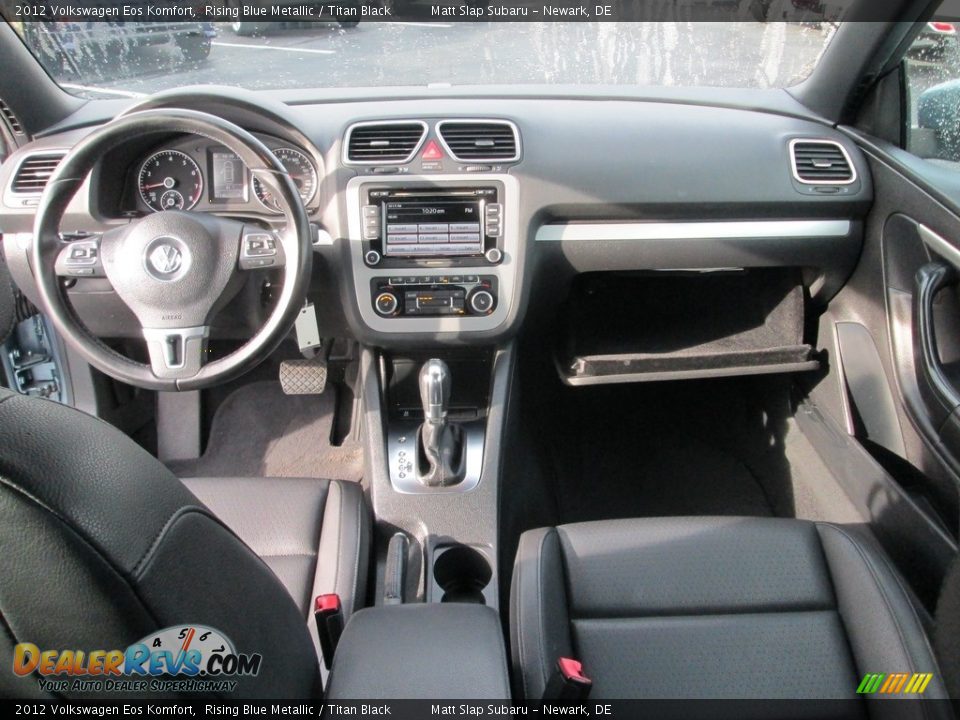 2012 Volkswagen Eos Komfort Rising Blue Metallic / Titan Black Photo #22