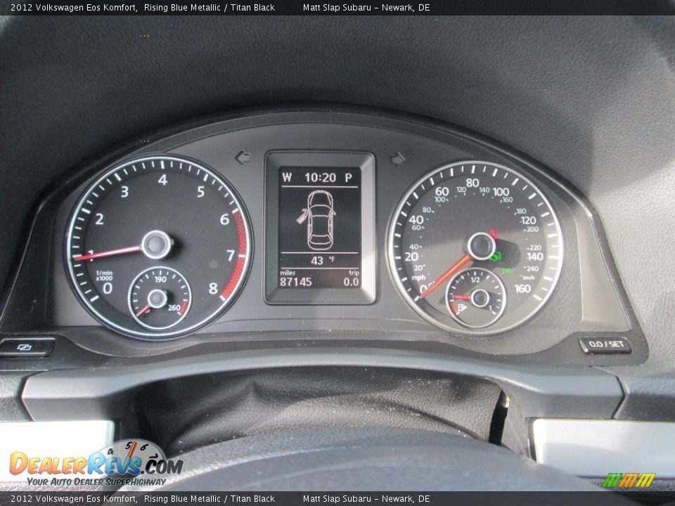 2012 Volkswagen Eos Komfort Rising Blue Metallic / Titan Black Photo #25