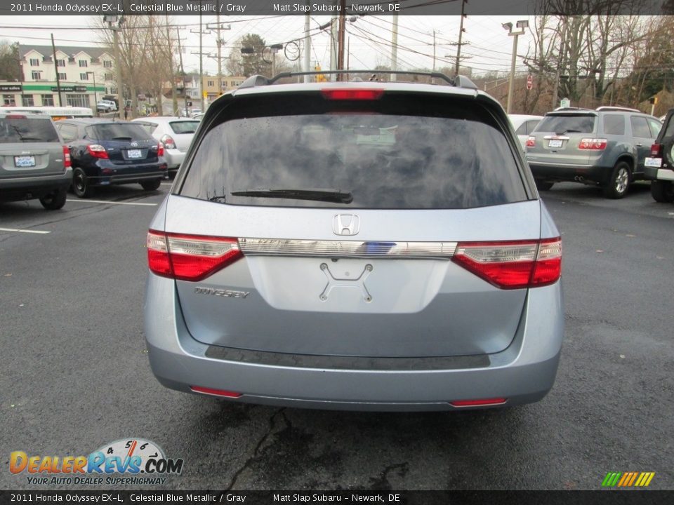 2011 Honda Odyssey EX-L Celestial Blue Metallic / Gray Photo #7