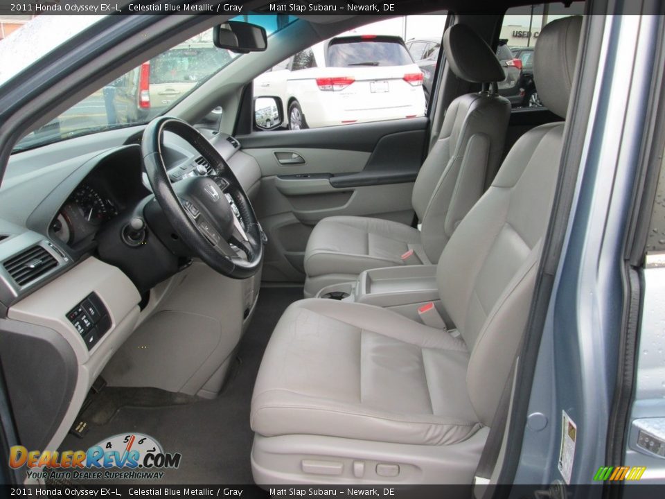 2011 Honda Odyssey EX-L Celestial Blue Metallic / Gray Photo #13