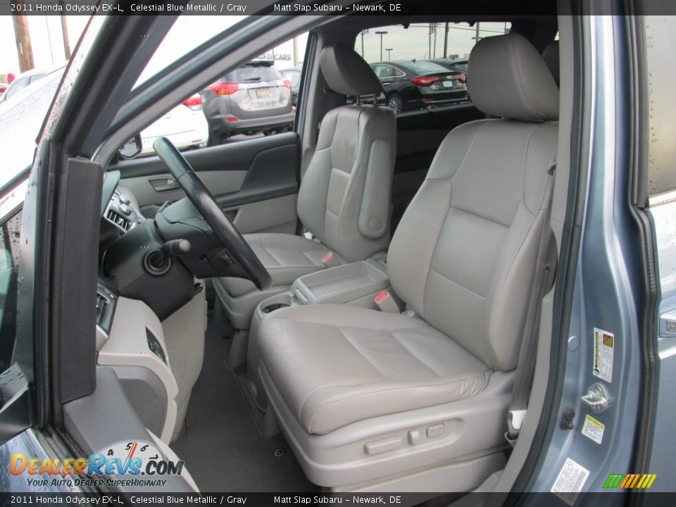 2011 Honda Odyssey EX-L Celestial Blue Metallic / Gray Photo #16