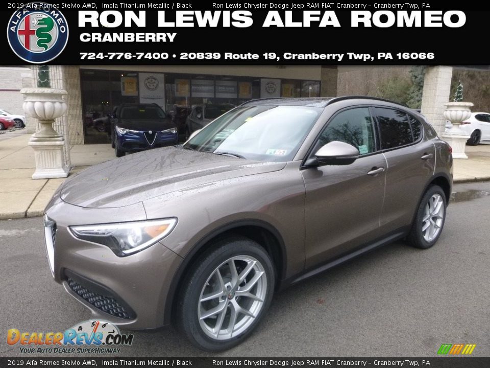 2019 Alfa Romeo Stelvio AWD Imola Titanium Metallic / Black Photo #1