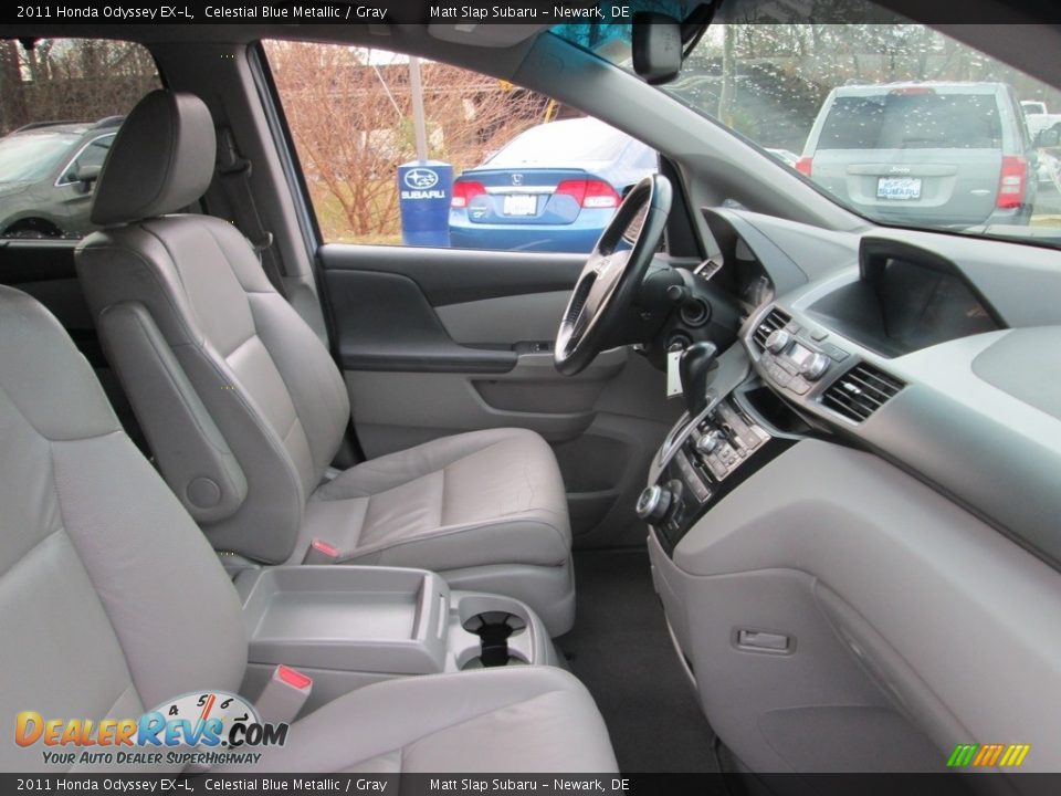 2011 Honda Odyssey EX-L Celestial Blue Metallic / Gray Photo #17