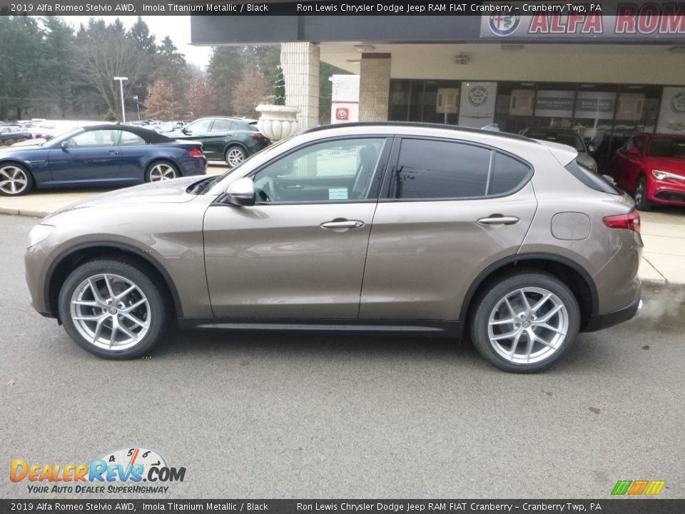 2019 Alfa Romeo Stelvio AWD Imola Titanium Metallic / Black Photo #4