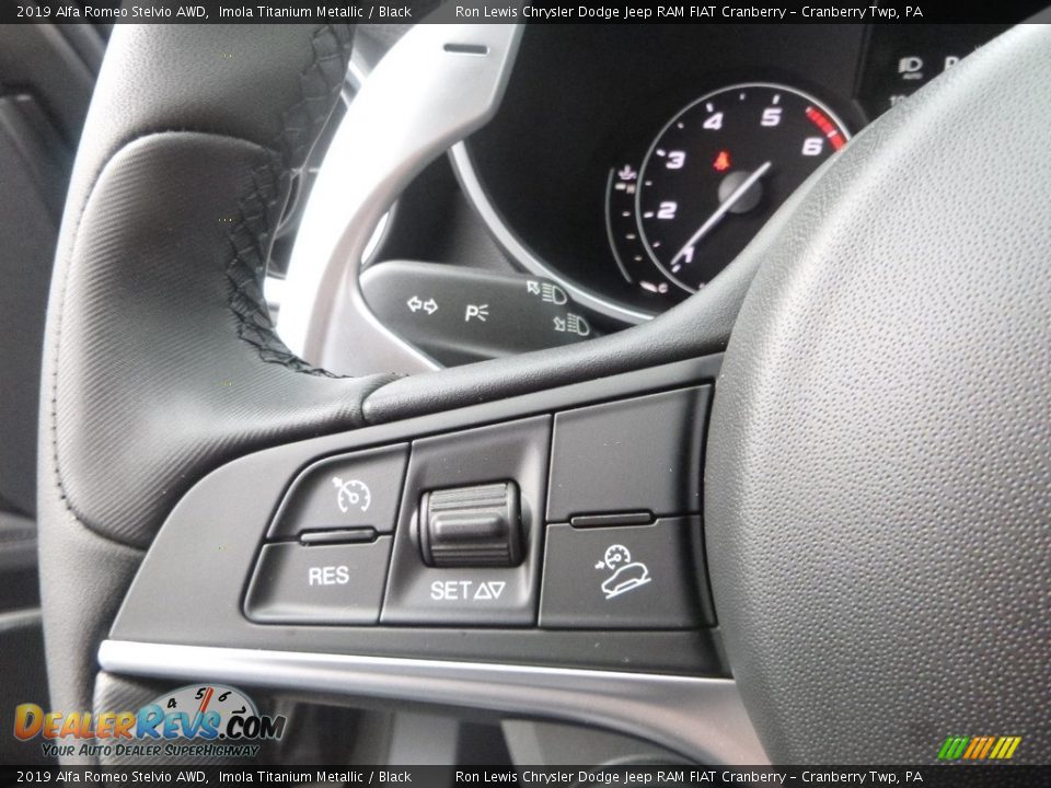 2019 Alfa Romeo Stelvio AWD Imola Titanium Metallic / Black Photo #26