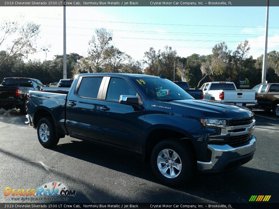 2019 Chevrolet Silverado 1500 LT Crew Cab Northsky Blue Metallic / Jet Black Photo #7