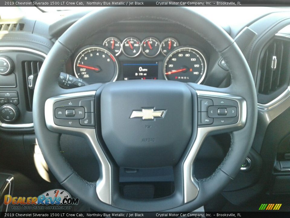 2019 Chevrolet Silverado 1500 LT Crew Cab Northsky Blue Metallic / Jet Black Photo #14