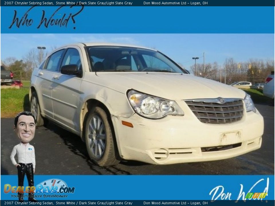 2007 Chrysler Sebring Sedan Stone White / Dark Slate Gray/Light Slate Gray Photo #1