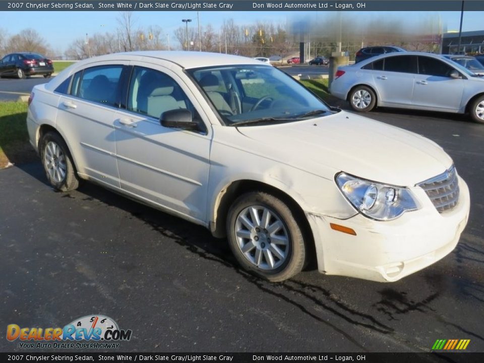 2007 Chrysler Sebring Sedan Stone White / Dark Slate Gray/Light Slate Gray Photo #4