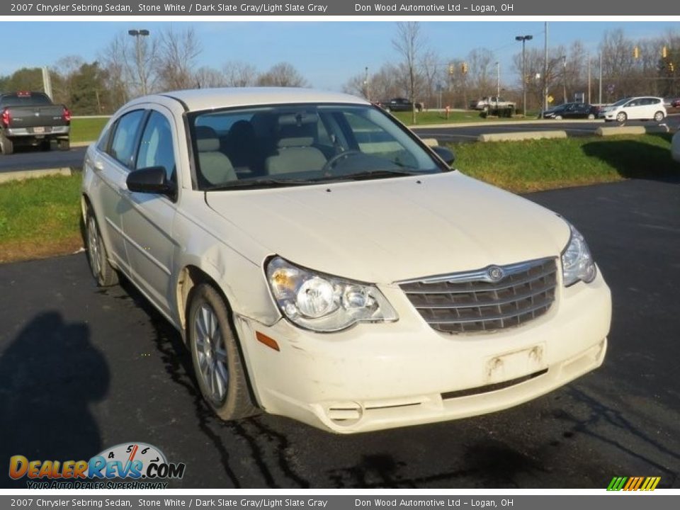 2007 Chrysler Sebring Sedan Stone White / Dark Slate Gray/Light Slate Gray Photo #5