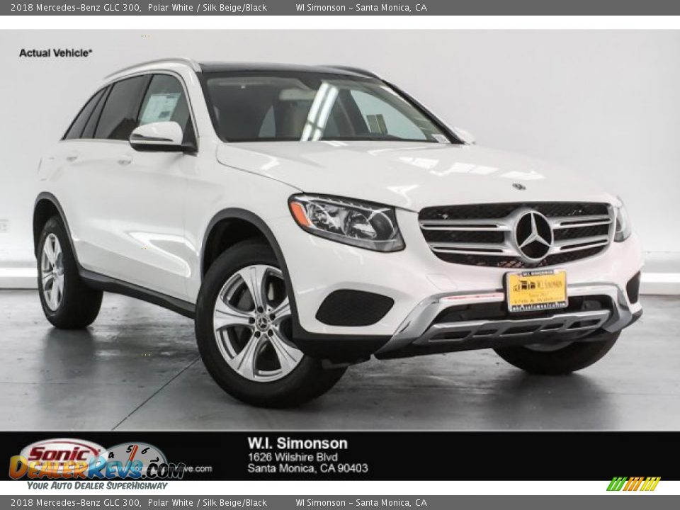 2018 Mercedes-Benz GLC 300 Polar White / Silk Beige/Black Photo #1