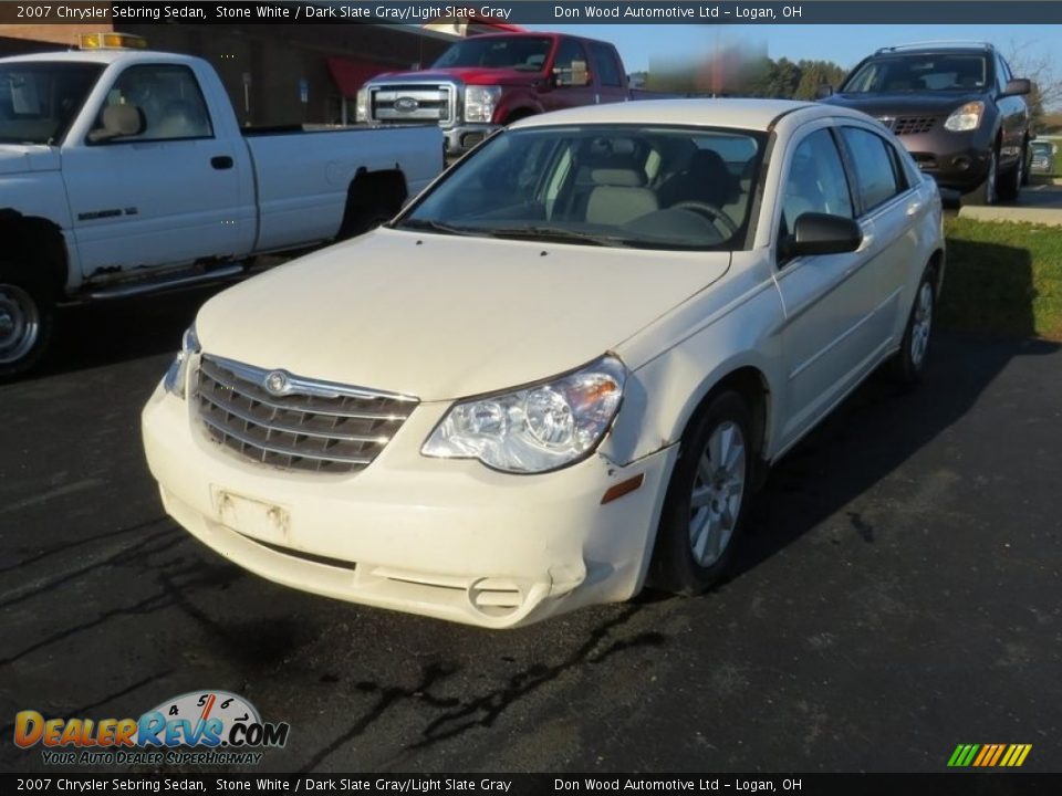 2007 Chrysler Sebring Sedan Stone White / Dark Slate Gray/Light Slate Gray Photo #9