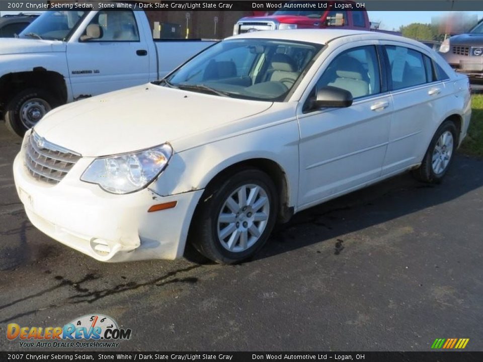 2007 Chrysler Sebring Sedan Stone White / Dark Slate Gray/Light Slate Gray Photo #10