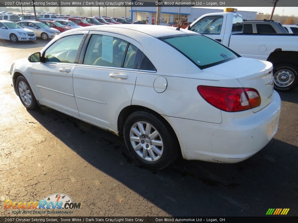 2007 Chrysler Sebring Sedan Stone White / Dark Slate Gray/Light Slate Gray Photo #13