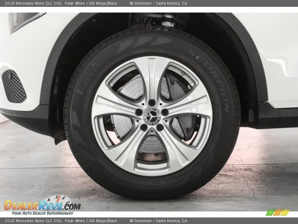 2018 Mercedes-Benz GLC 300 Polar White / Silk Beige/Black Photo #9