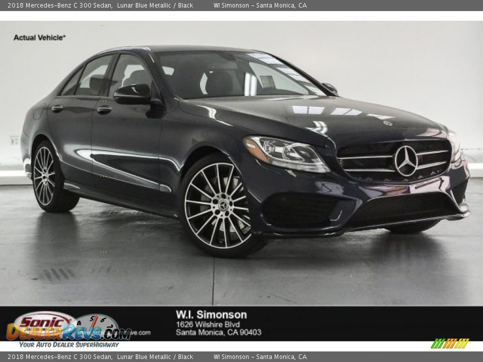 2018 Mercedes-Benz C 300 Sedan Lunar Blue Metallic / Black Photo #1