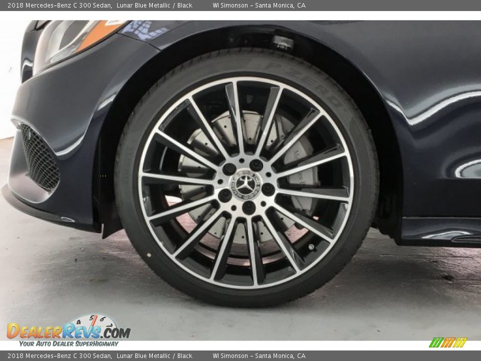 2018 Mercedes-Benz C 300 Sedan Lunar Blue Metallic / Black Photo #9