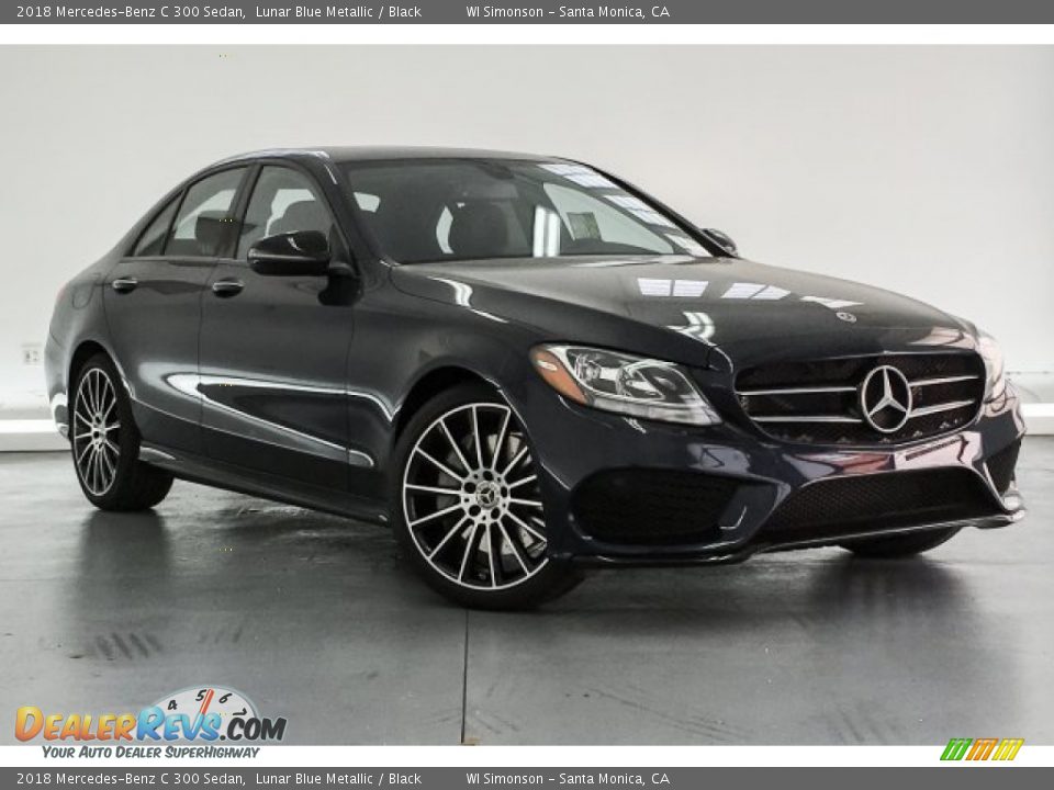 2018 Mercedes-Benz C 300 Sedan Lunar Blue Metallic / Black Photo #12