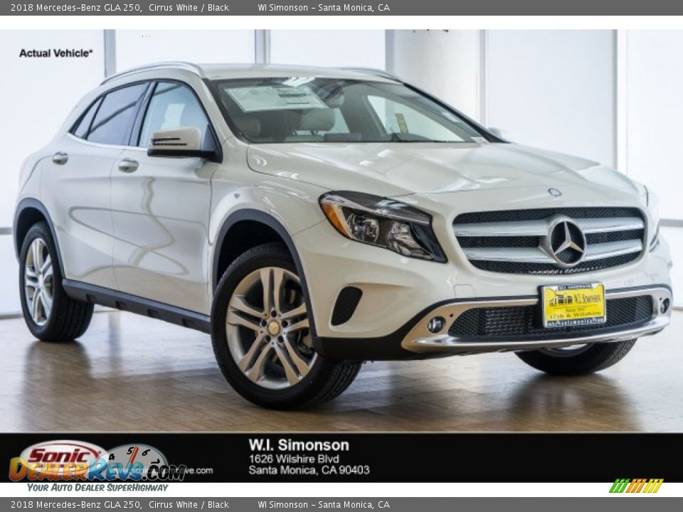 2018 Mercedes-Benz GLA 250 Cirrus White / Black Photo #1