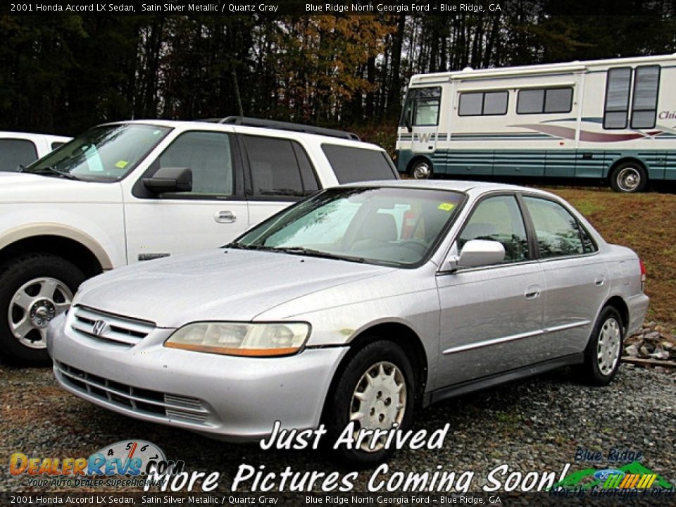 2001 Honda Accord LX Sedan Satin Silver Metallic / Quartz Gray Photo #1