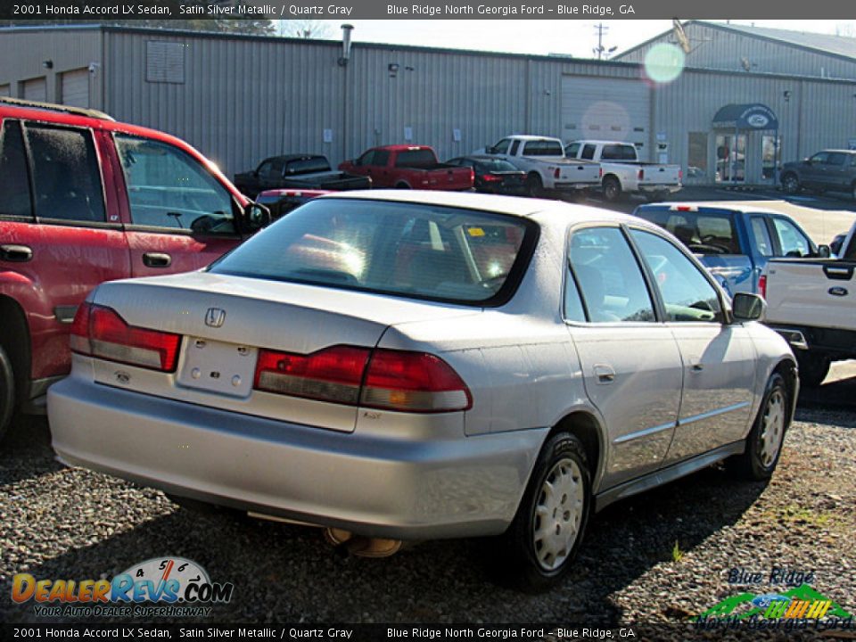 2001 Honda Accord LX Sedan Satin Silver Metallic / Quartz Gray Photo #4
