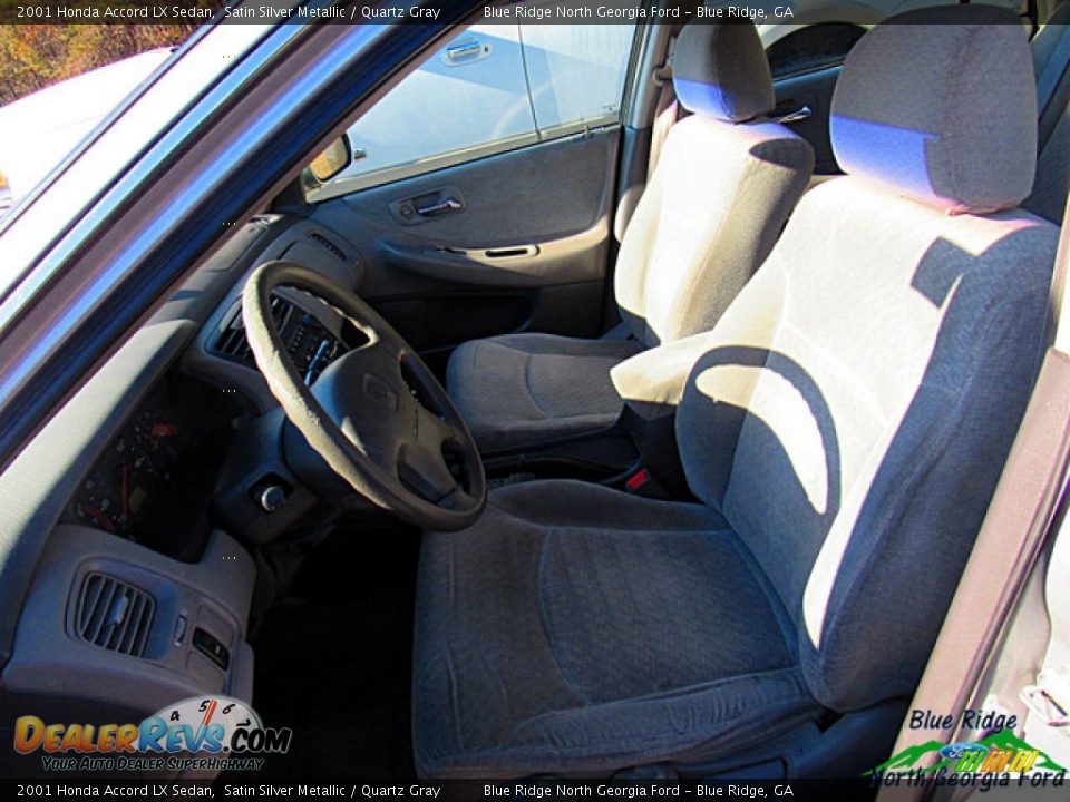 2001 Honda Accord LX Sedan Satin Silver Metallic / Quartz Gray Photo #7