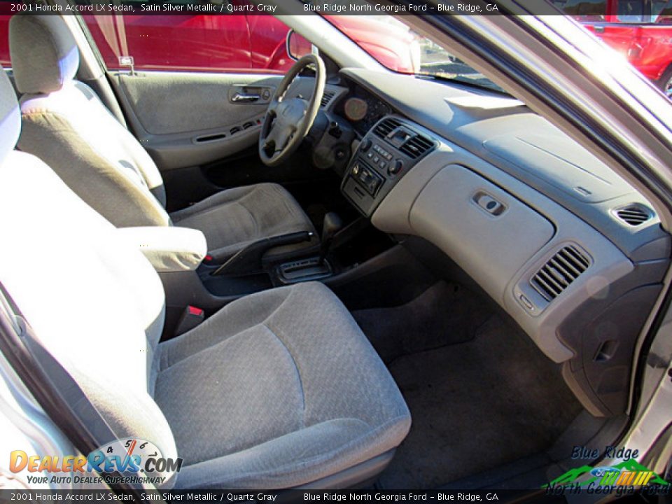 2001 Honda Accord LX Sedan Satin Silver Metallic / Quartz Gray Photo #8